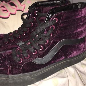 Velvet sk8 hi vans